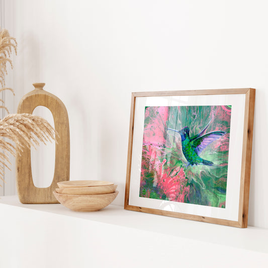 Hummingbird art print