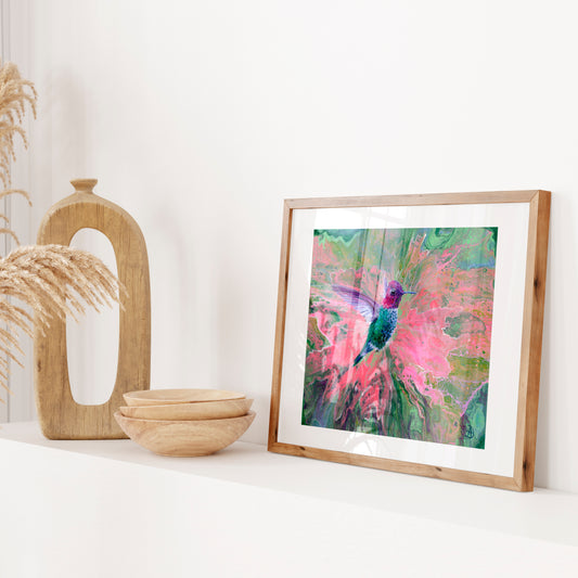 Hummingbird art print