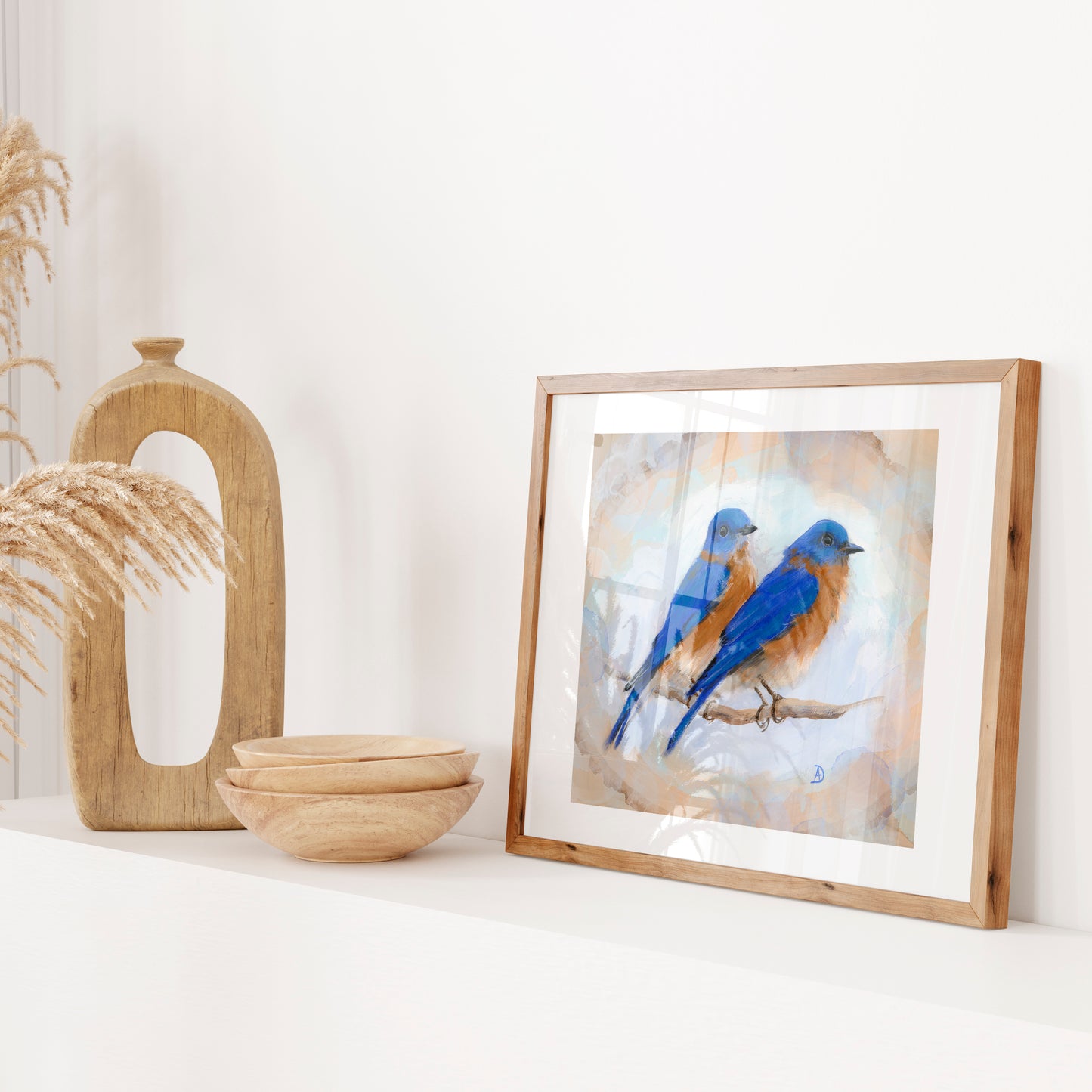 Bluebirds art print