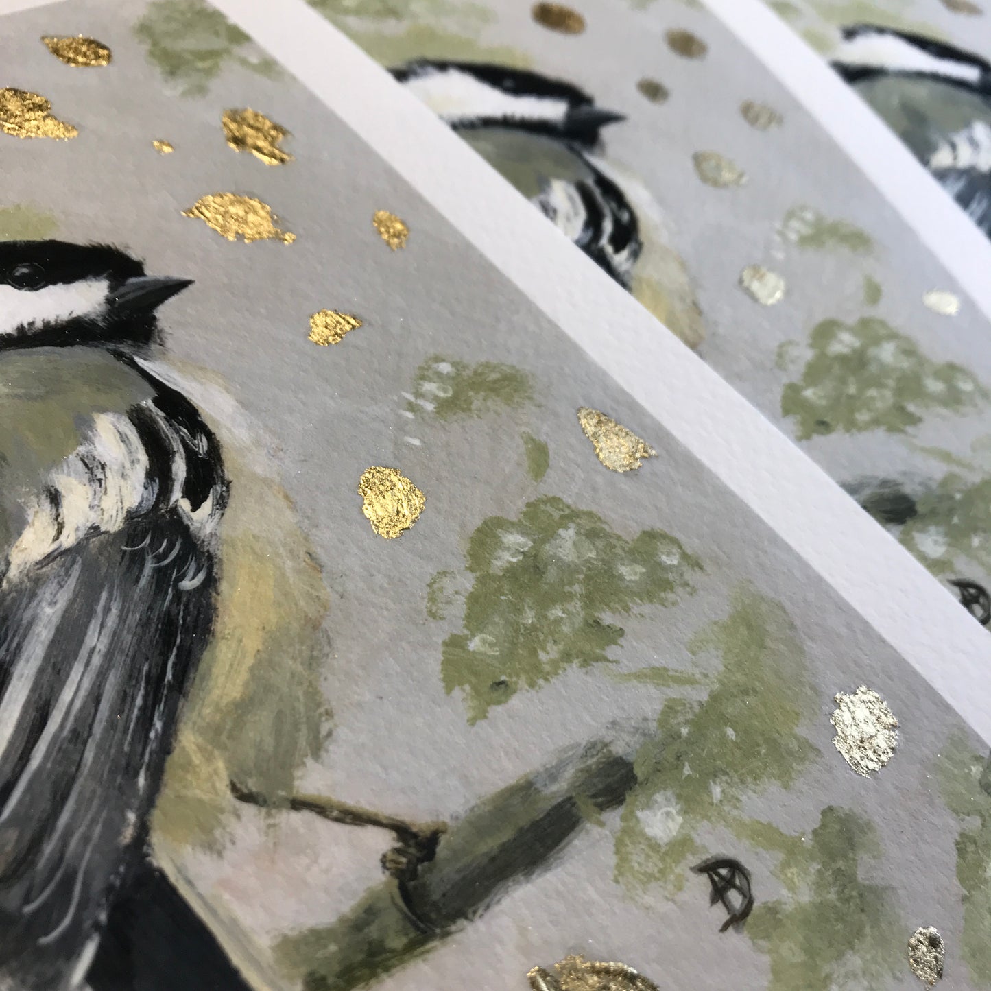 Gold Leaf Limited Edition "Gold-kissed Chickadee "