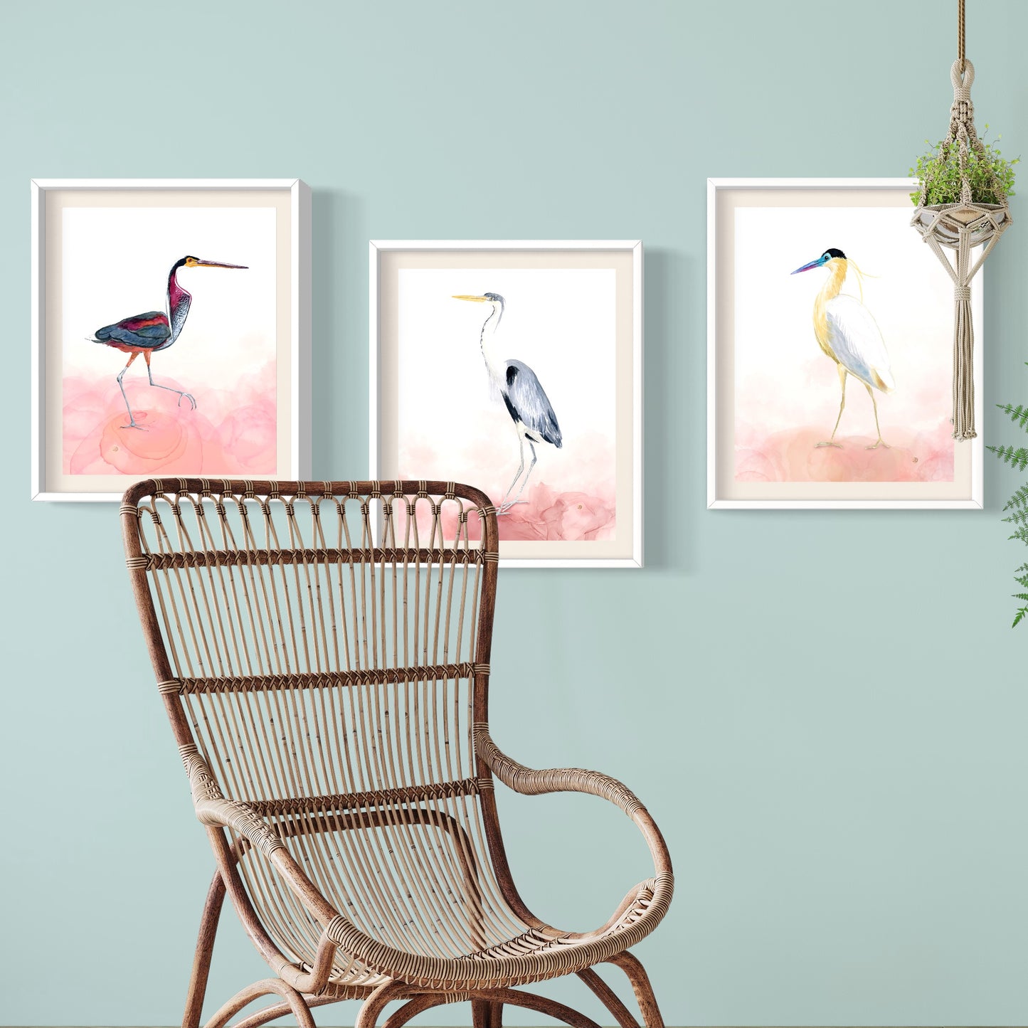 Herons - Set of 3 Art Prints