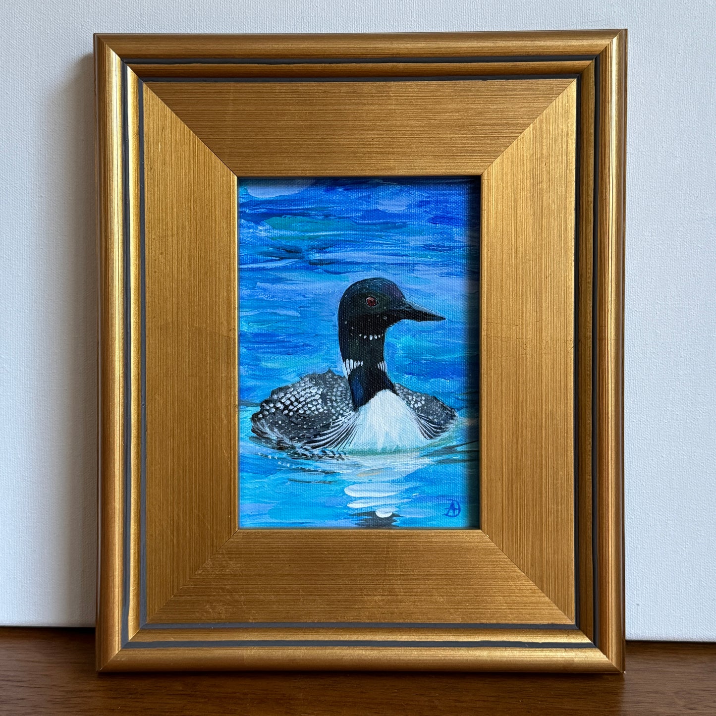 "Loon Bird" - Original Acrylic Painting on Canvas