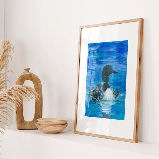 Elegant Loon art print