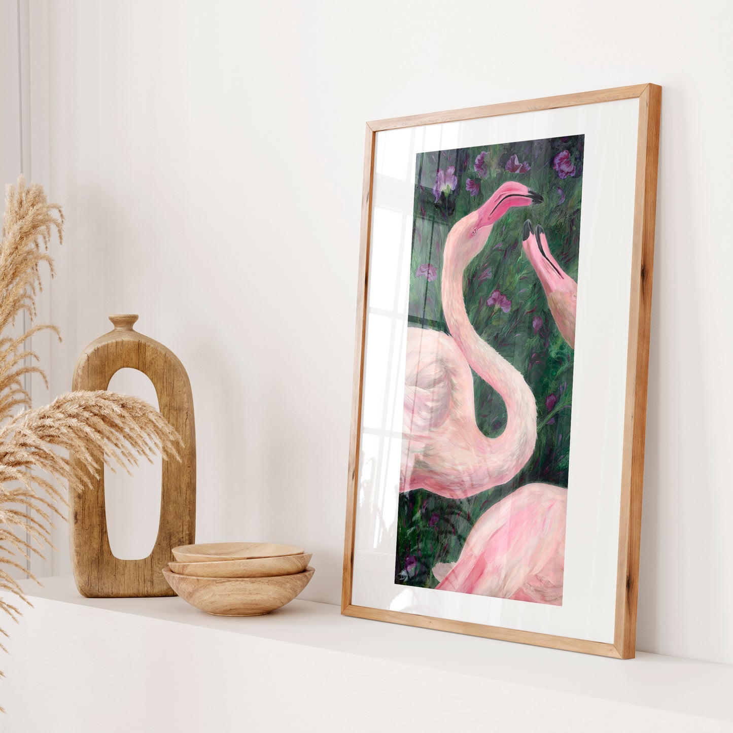 Flamingo painting art print