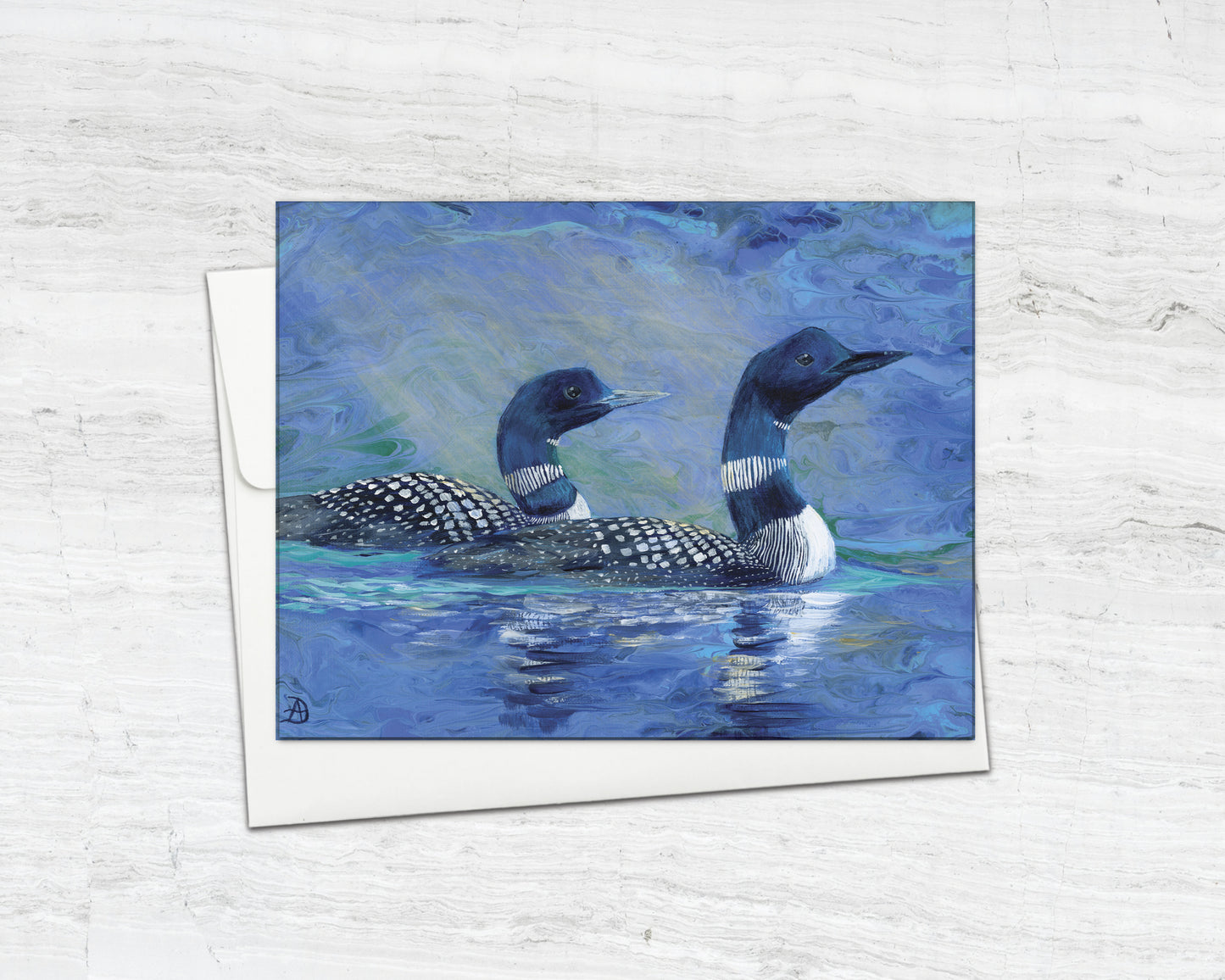 A Pair of Loon Birds Notecard
