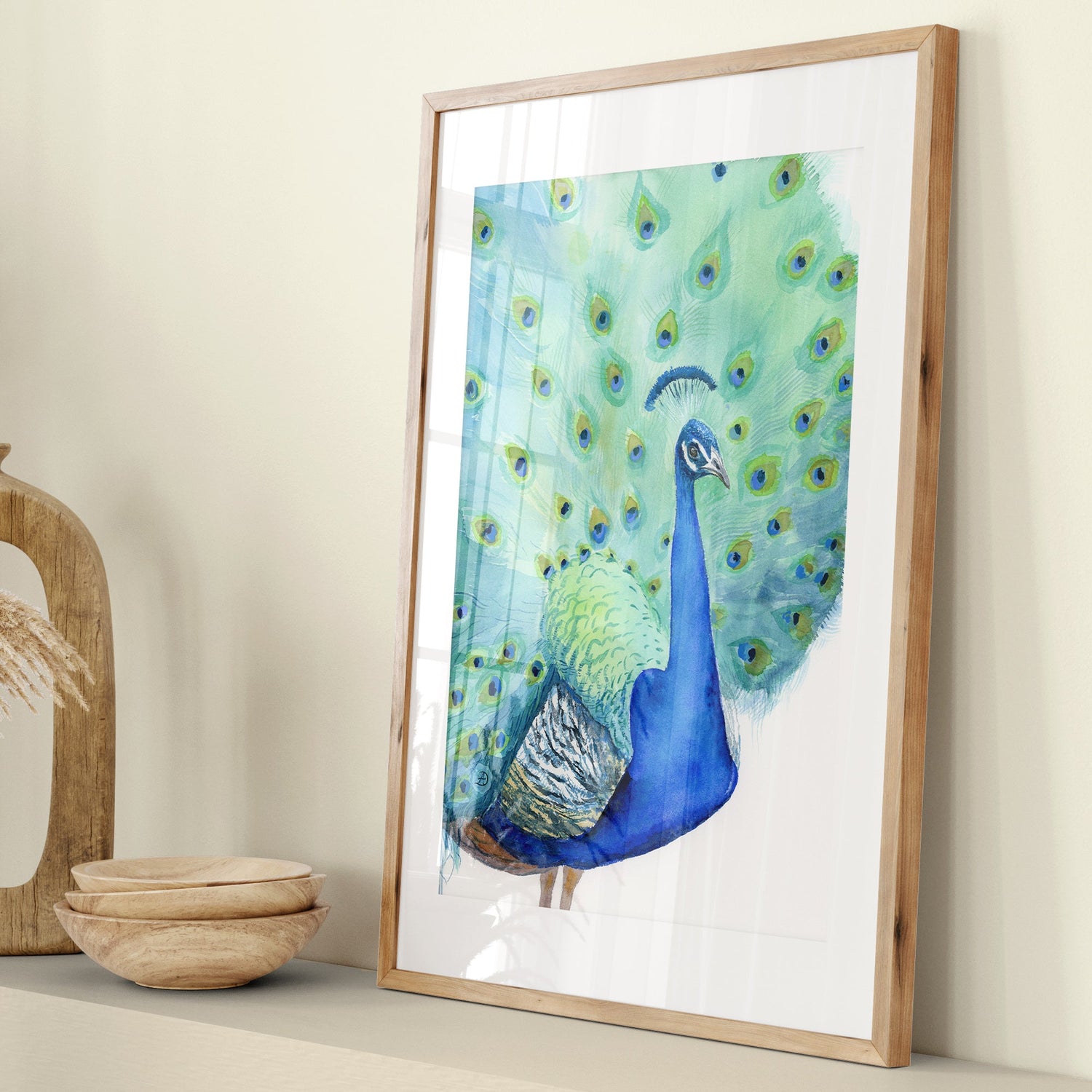 Bird Art Prints - Peacock art by Andreea Dumez