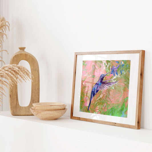 Hummingbird art print