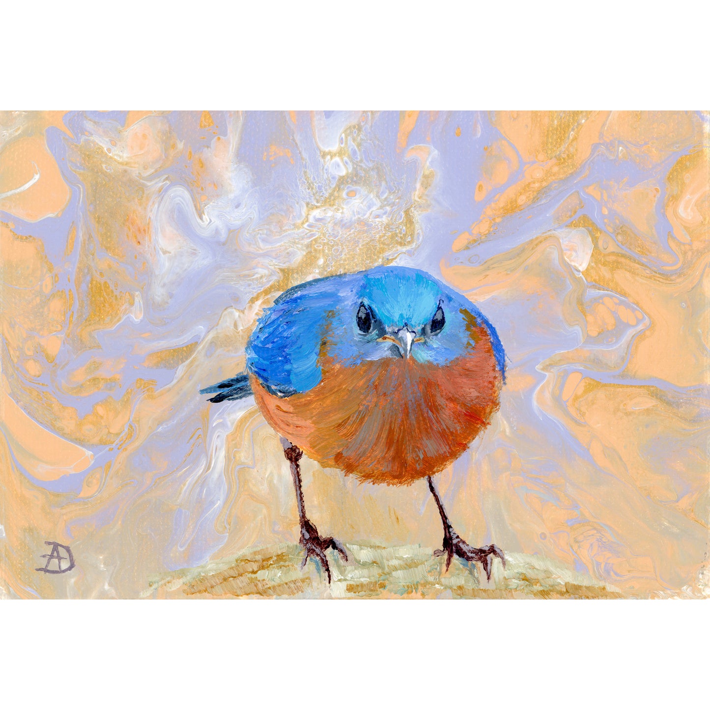 "Bluebird No 4" - Original Acrylic Painting on Canvas