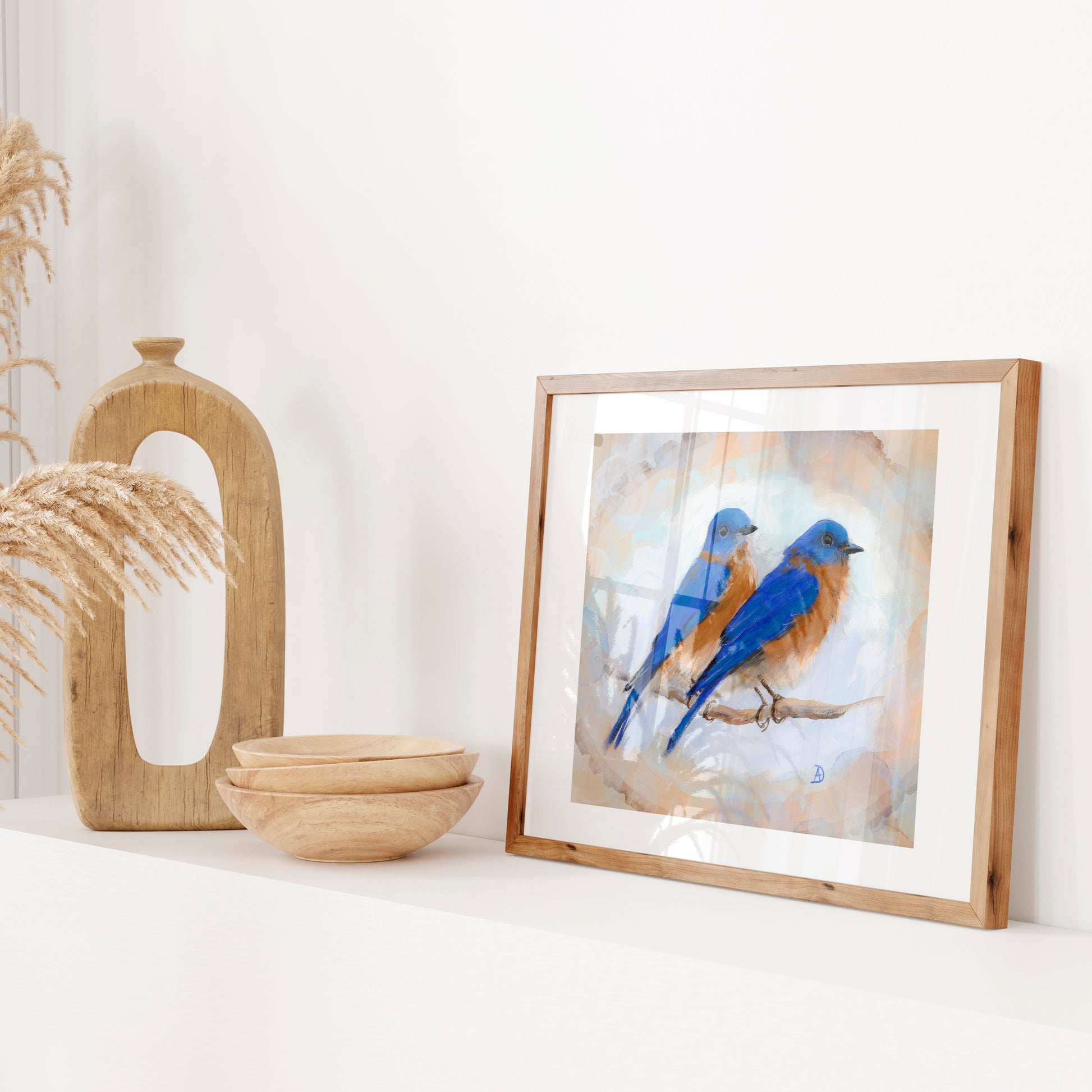 Bluebirds art print