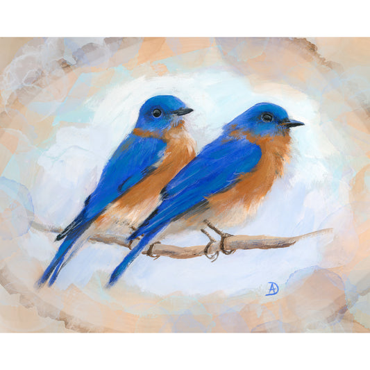Bluebirds painting