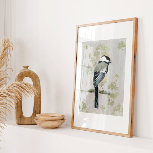 Chickadee art print