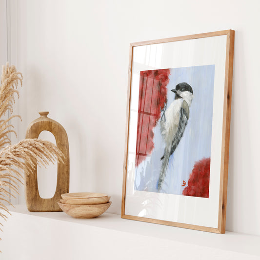 Chickadee art print