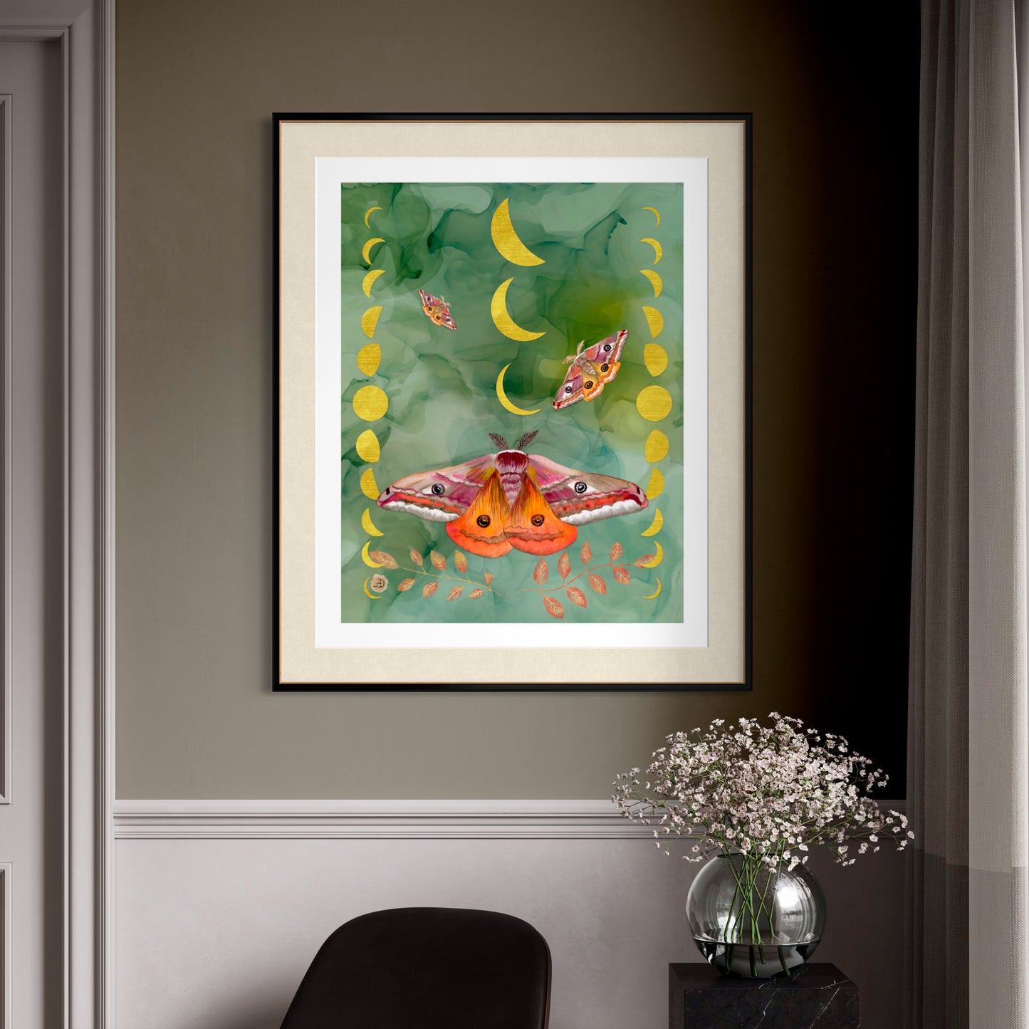 Emperor Moths and the Lunar Cycles - Art Print