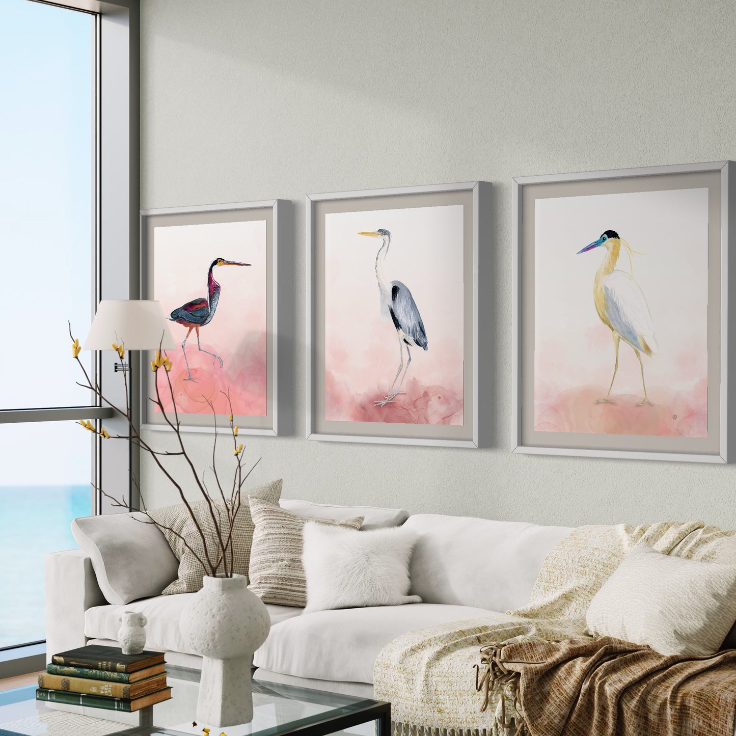 Herons - Set of 3 Art Prints