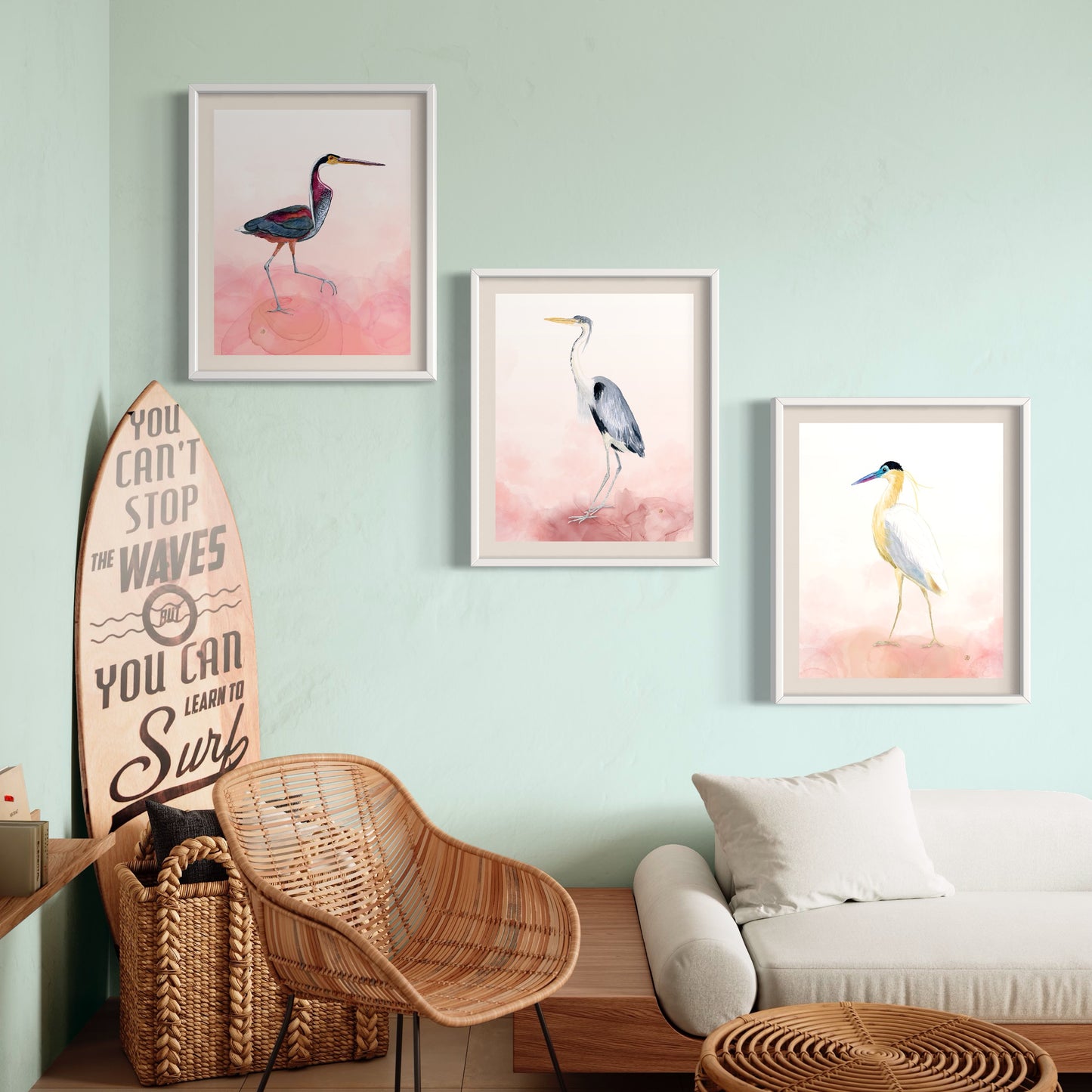 Herons - Set of 3 Art Prints