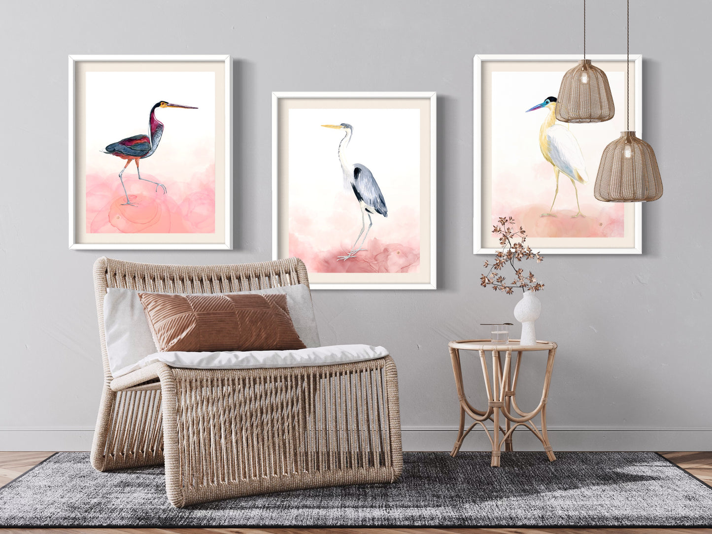 Herons - Set of 3 Art Prints