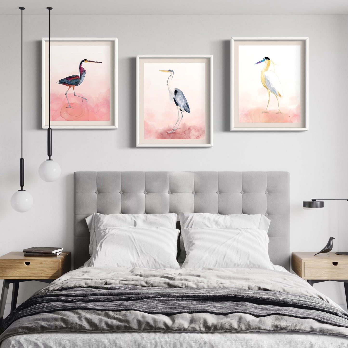Herons - Set of 3 Art Prints