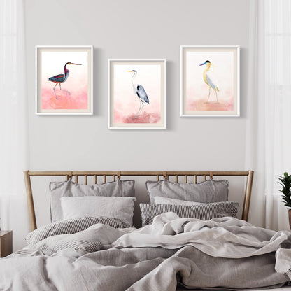 Herons - Set of 3 Art Prints