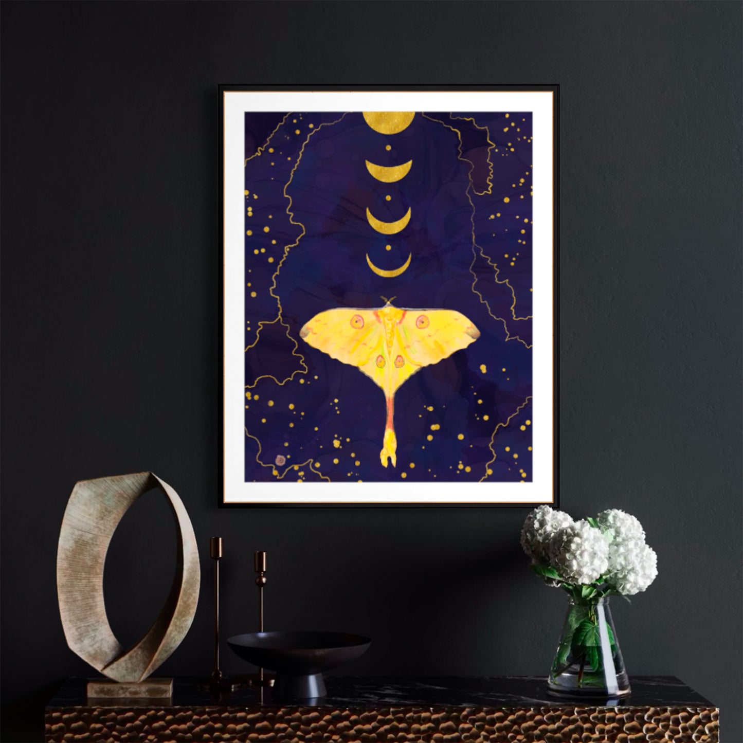 Madagascar Moon Moth in the Enchanted Sky - Art Print