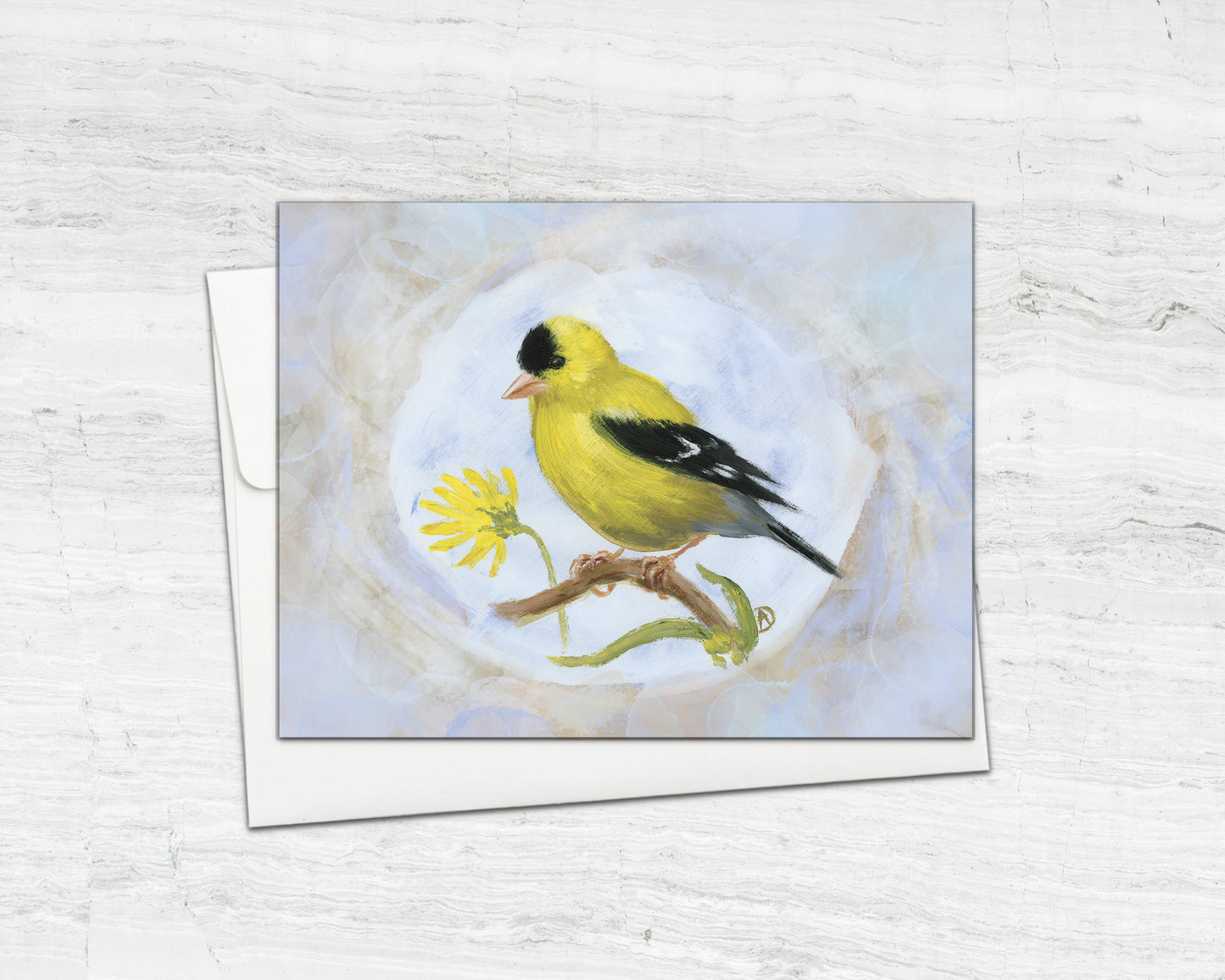 Goldfinch No.1 Notecard (Blank Inside)