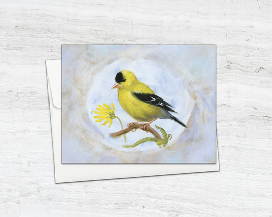 Goldfinch No.1 Notecard (Blank Inside)