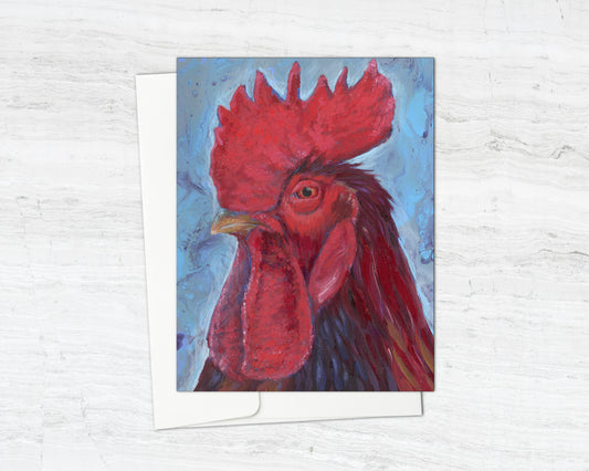 Inner Critic No 2 - Rooster Notecard (Blank Inside)