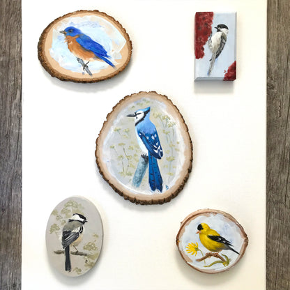 Blue Jay - Original Acrylic Painting on Wood
