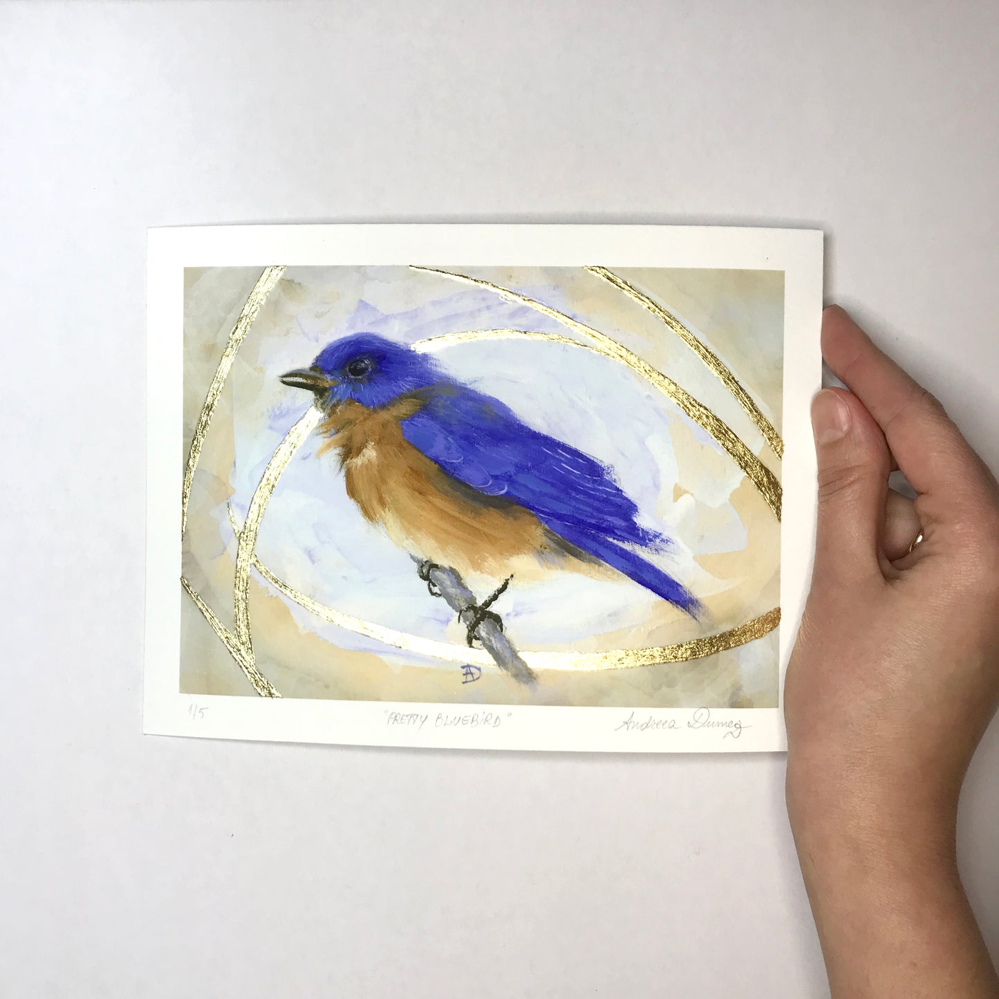 Gold Leaf Limited Edition "Pretty Bluebird"