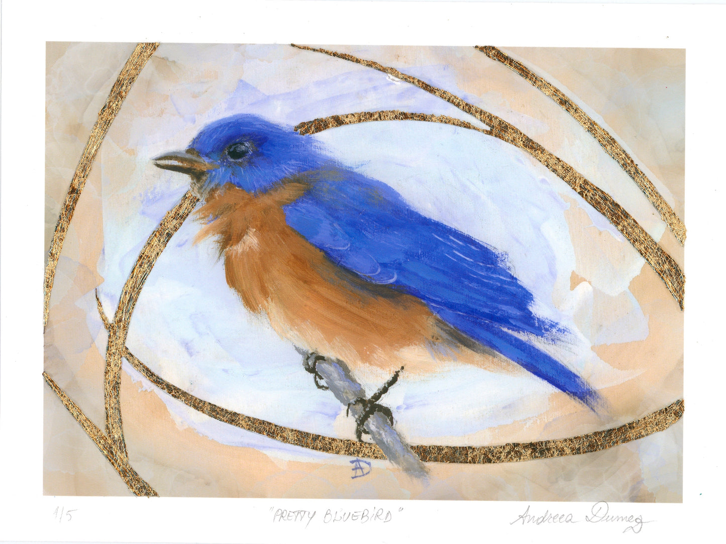 Gold Leaf Limited Edition "Pretty Bluebird"