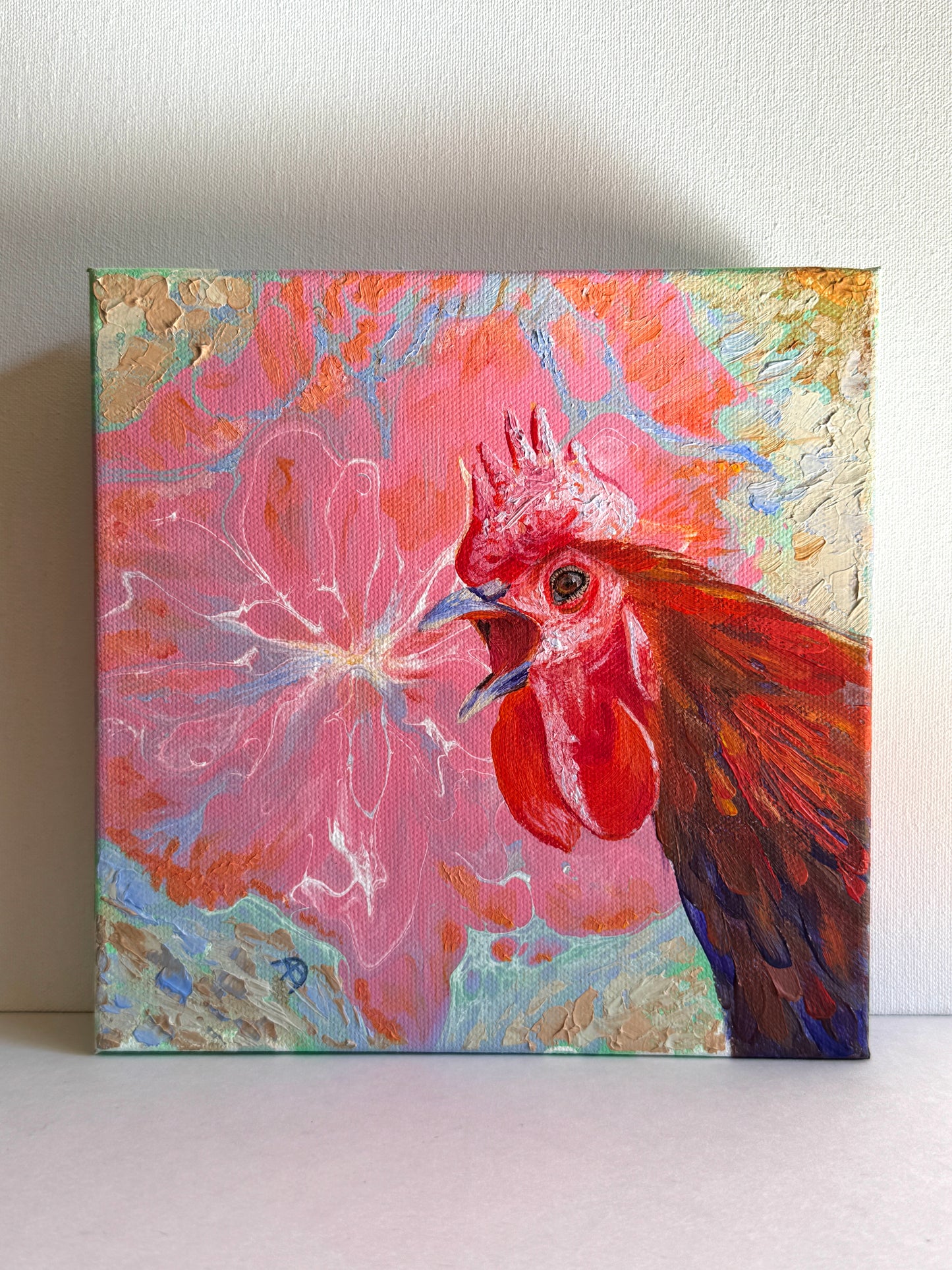 "Screech, my Inner Critic No 4" - Original Acrylic Painting on Canvas