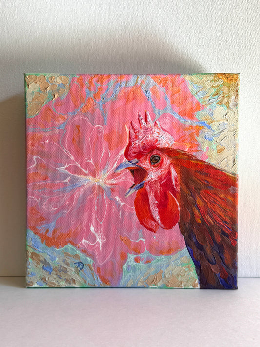 "Screech, my Inner Critic No 4" - Original Acrylic Painting on Canvas