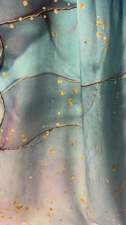 Seven-colored Tanager Bird Silk Scarf - Preorder