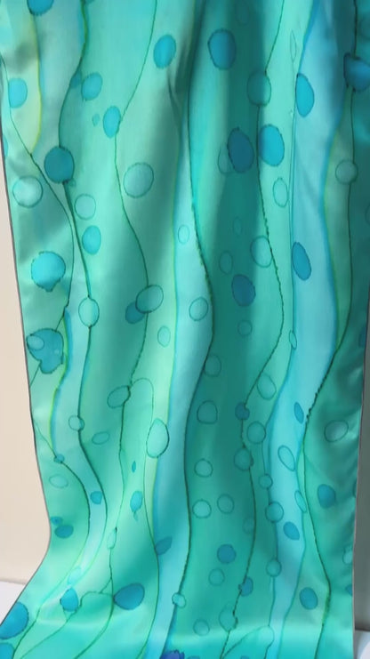 Peacocks Silk Scarf - Preorder