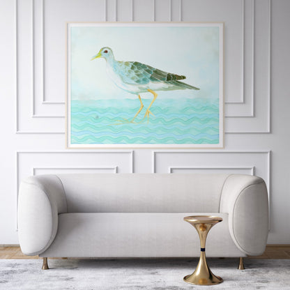 Art print of Azure Gallinule watercolor painting by Andreea Dumez
