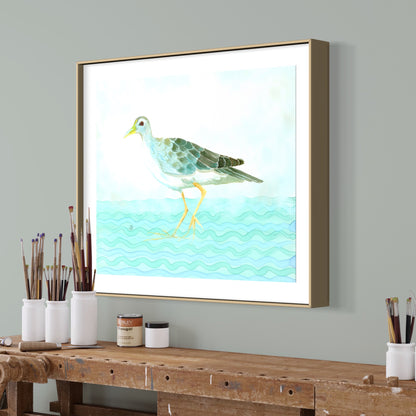 Azure Gallinule - Bird Art Print